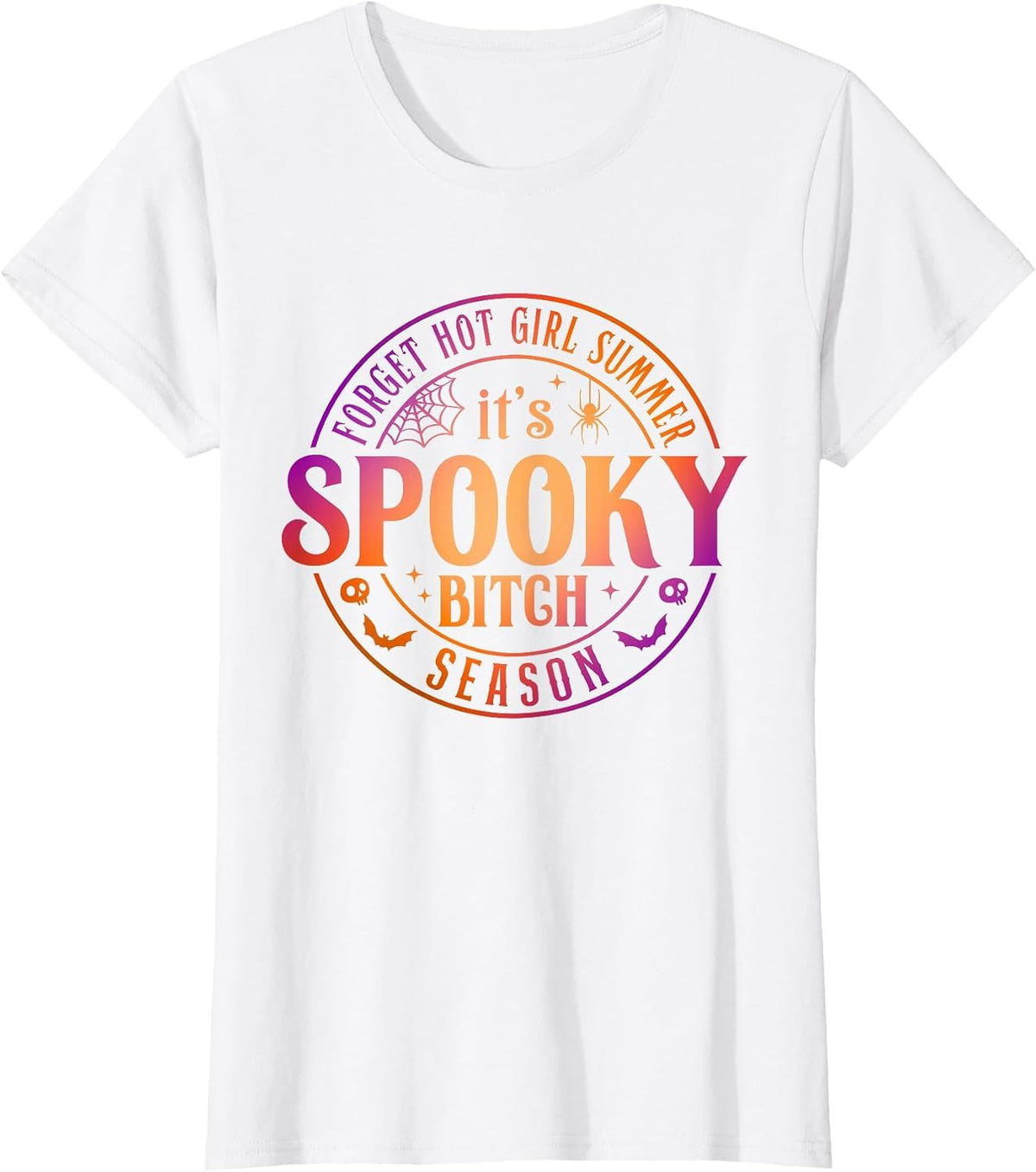 It's Spooky Bitch Season Funny Witch Halloween Tee T-Shirt - White