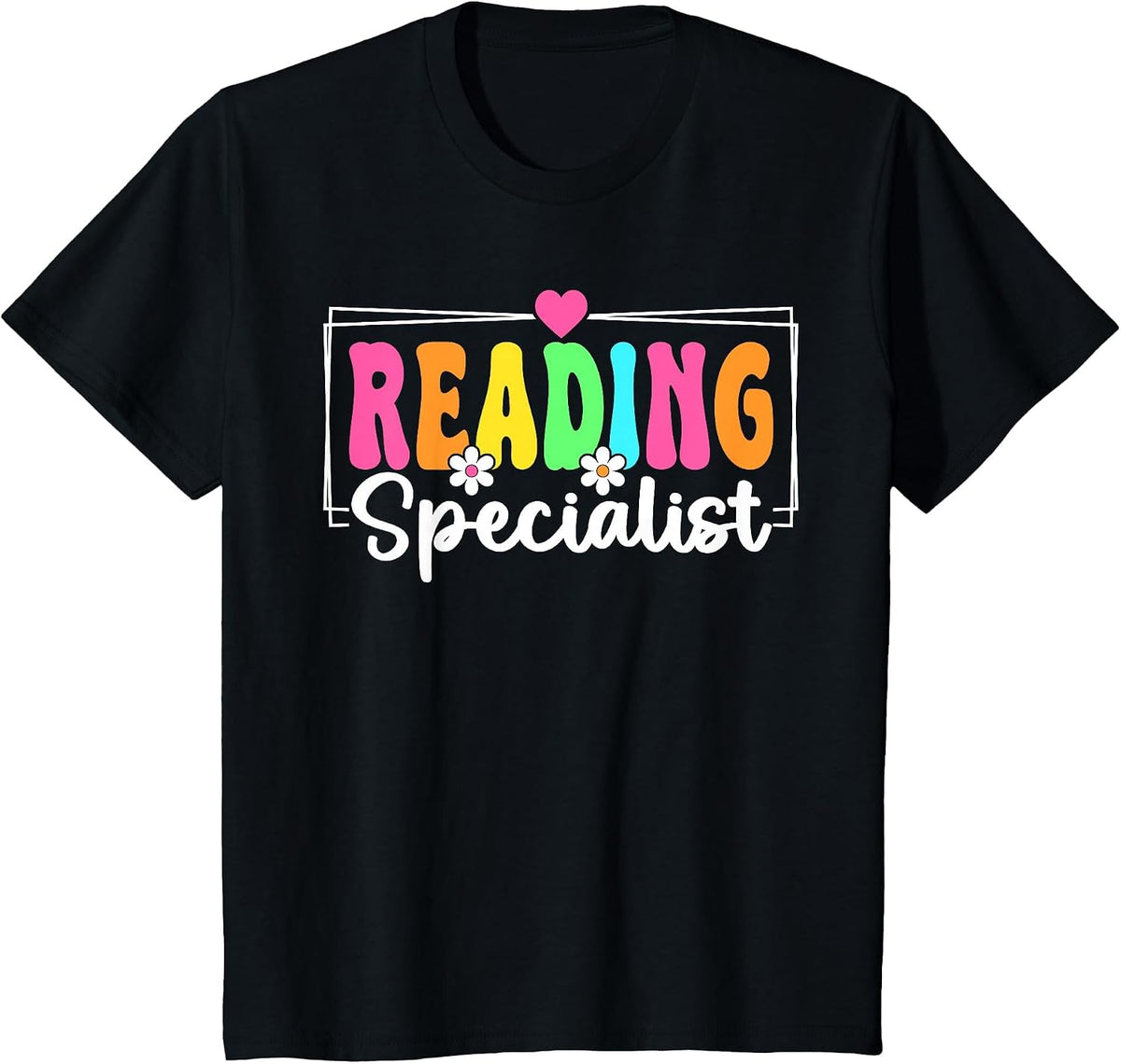Reading Specialist Back to School Reading Teacher T-Shirt - Black