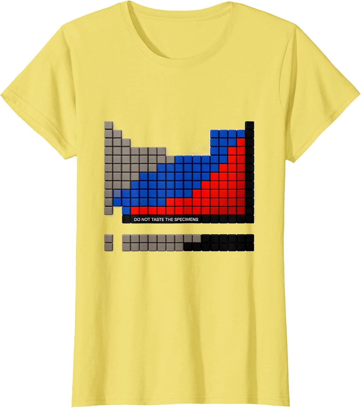 Women's Do Not Taste The Specimens Funny Periodic Table Science T-Shirt - Lemon Yellow