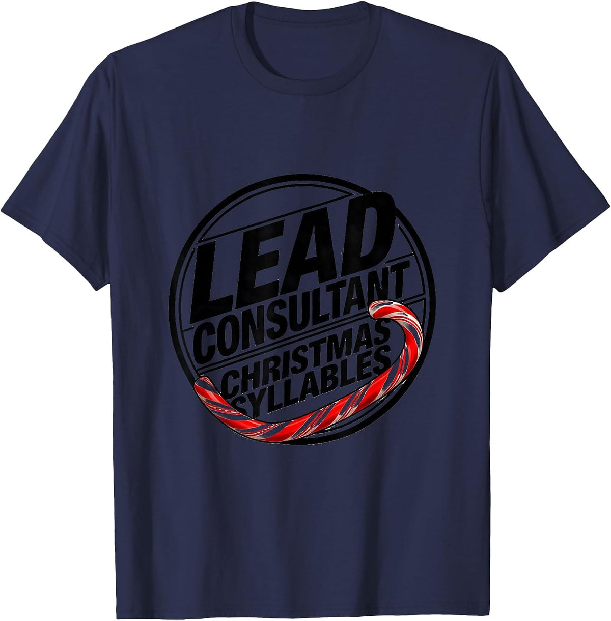 Lead Consultant Christmas Syllables Speech Therapist SLP T-Shirt - Navy Blue