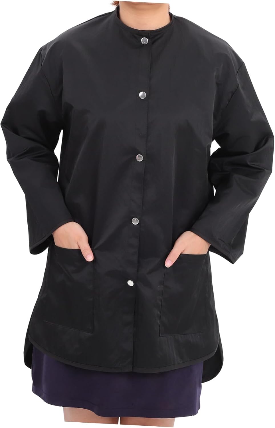 Long Sleeve Working Clothes for Worker, Black Fiber Uniform - As Pictured