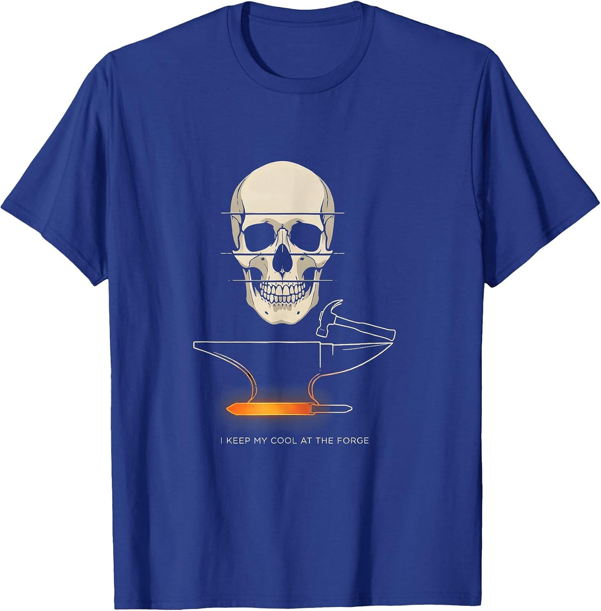 Men's I Keep My Cool At The Forge Funny Blacksmith Forge T-Shirt - Royal Blue