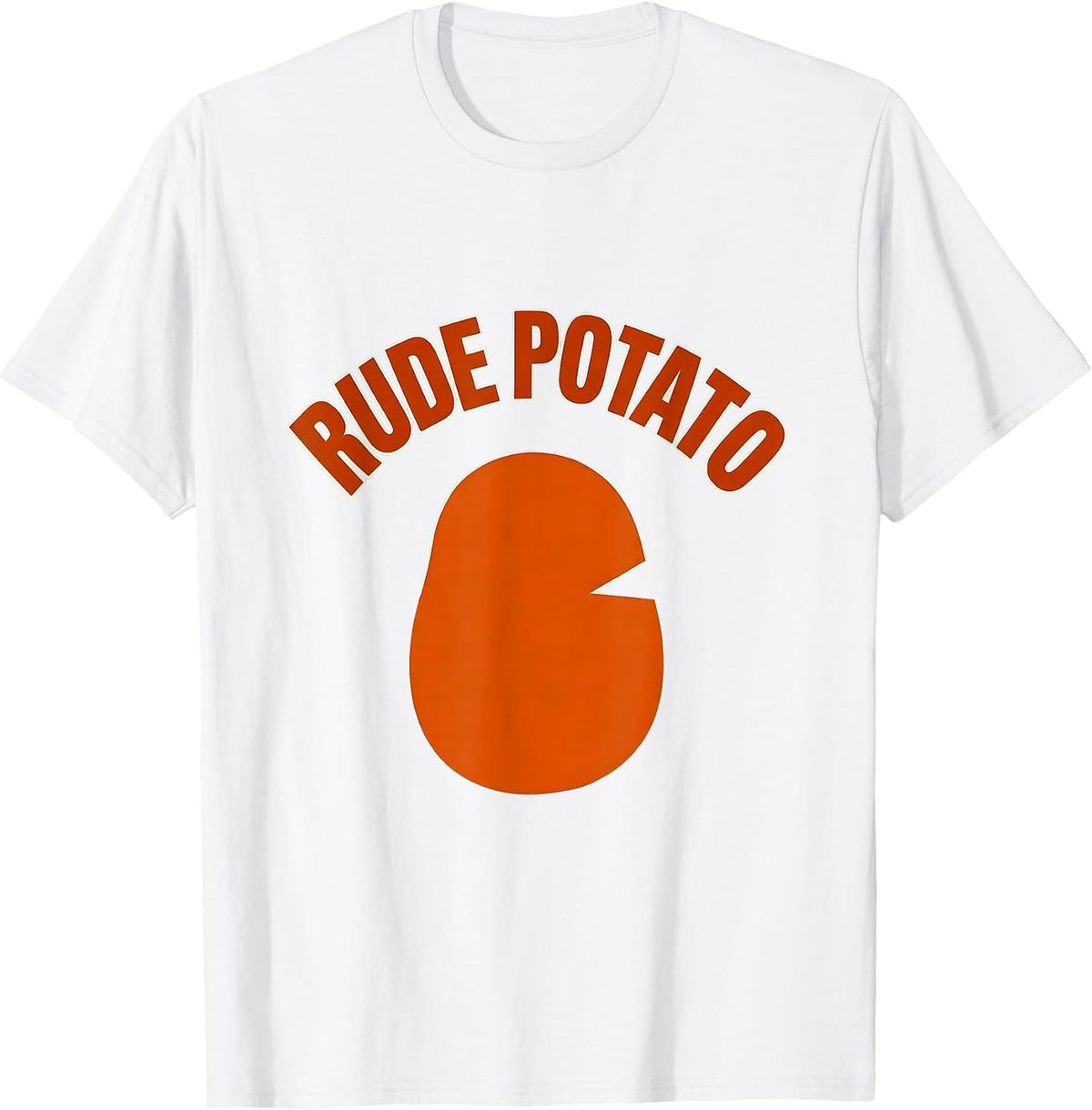 Men's Rude Potato Funny Sweet Potato Grouchy Potato Couple T-Shirt - White