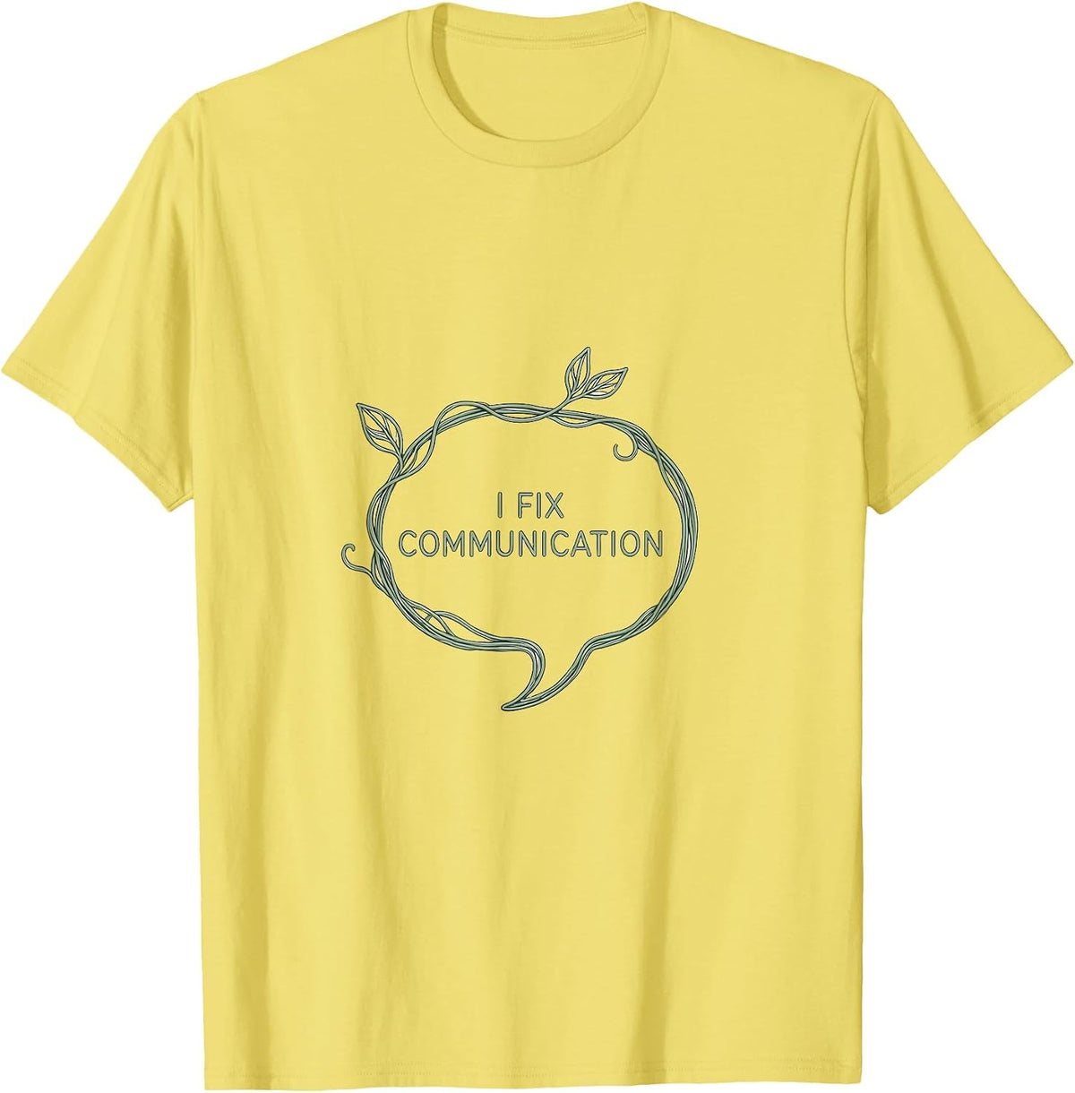 Men's I Fix Communication SLP Speech Therapist Design T-Shirt - Lemon Yellow