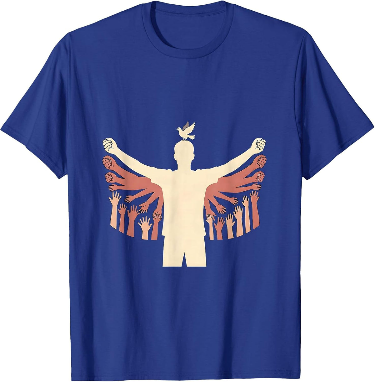 SPED Teacher Holding Hands Graphic Design T-Shirt - Royal Blue