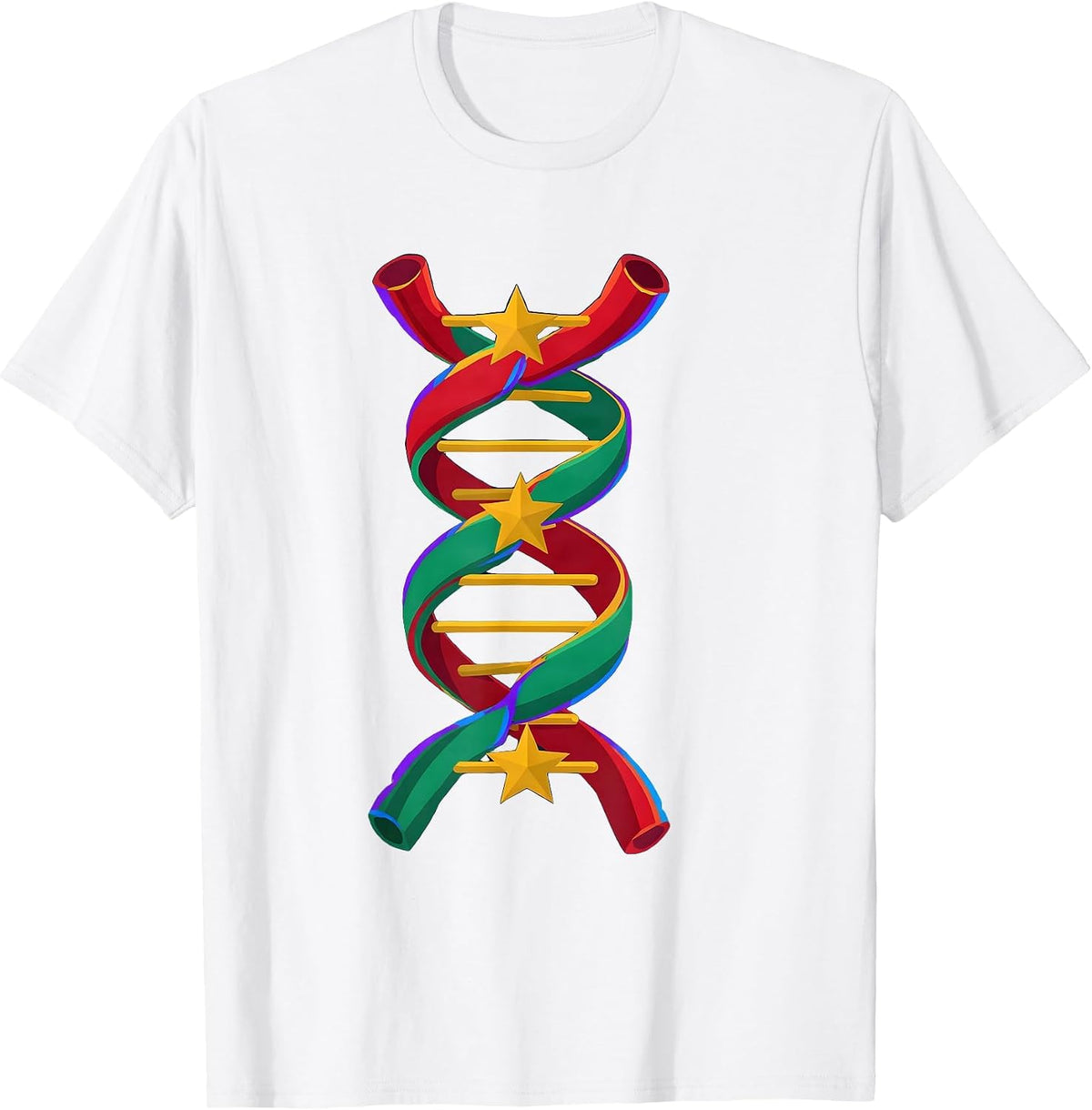 DNA Helix Christmas Cracker Science Teacher Humor Gift T-Shirt - White