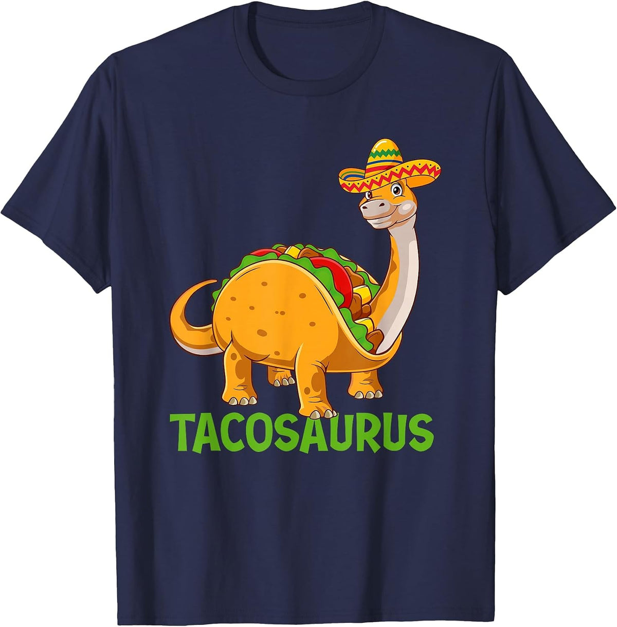 Tacosaurus - Taco Lover Mexican Food Taco Tuesday T-Shirt - Navy Blue