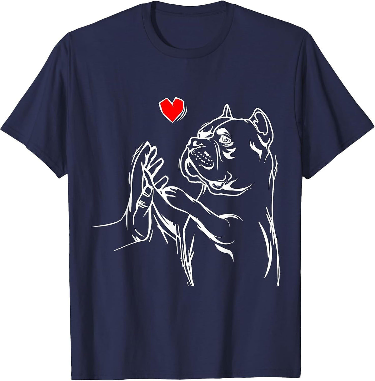American Bully Love Cute Pitbull Dog Mom Funny Girls T-Shirt - Navy Blue