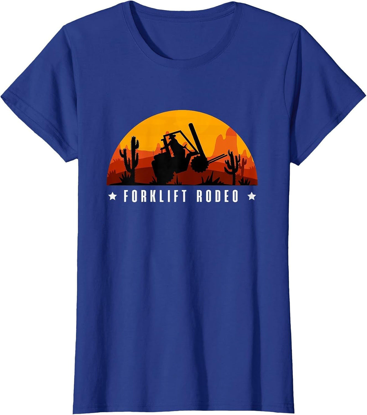 Forklift Rodeo Forklift Driver T-Shirt - Royal Blue