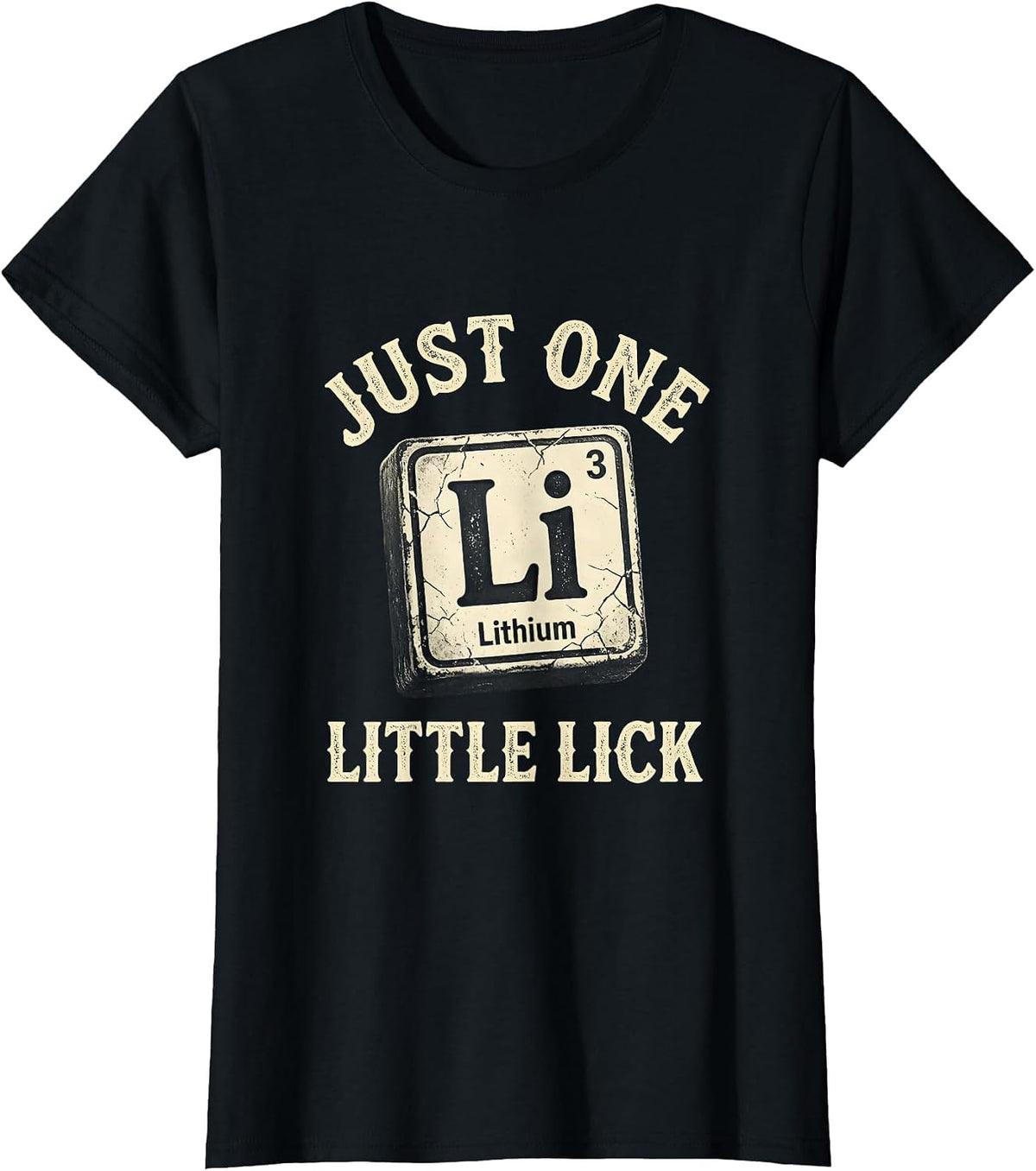 Can I Lick It Periodic Table Funny Science Design T-Shirt - Black