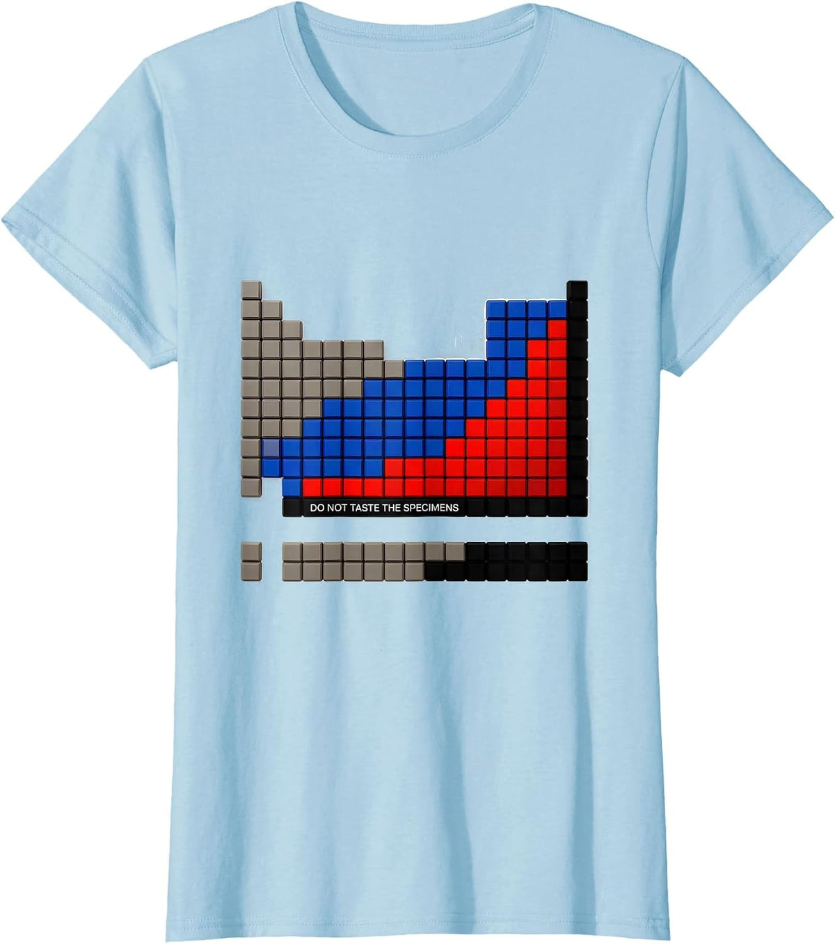 Women's Do Not Taste The Specimens Funny Periodic Table Science T-Shirt - Baby Blue