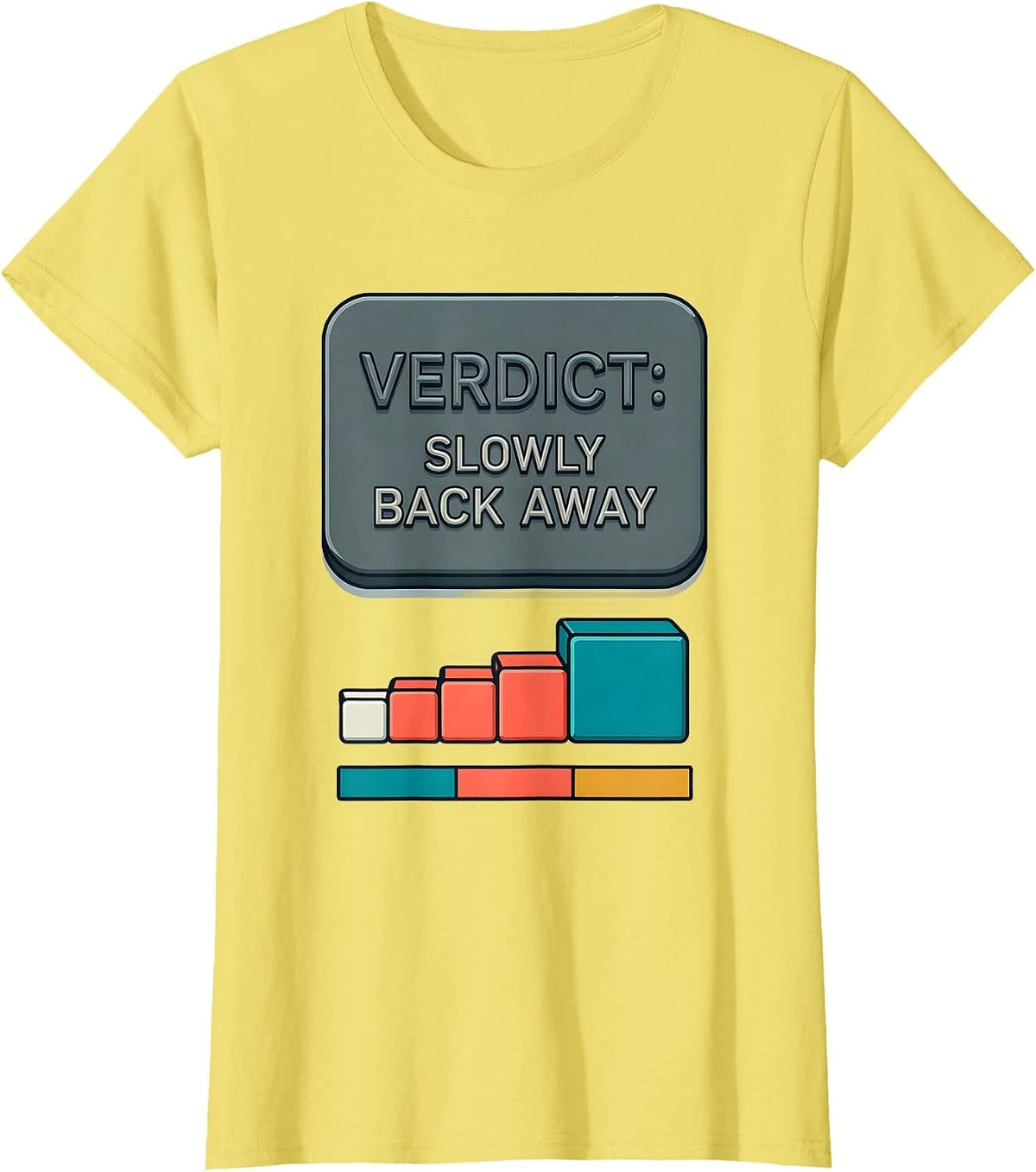Women's Verdict: Slowly Back Away Funny Periodic Table Science T-Shirt - Lemon Yellow