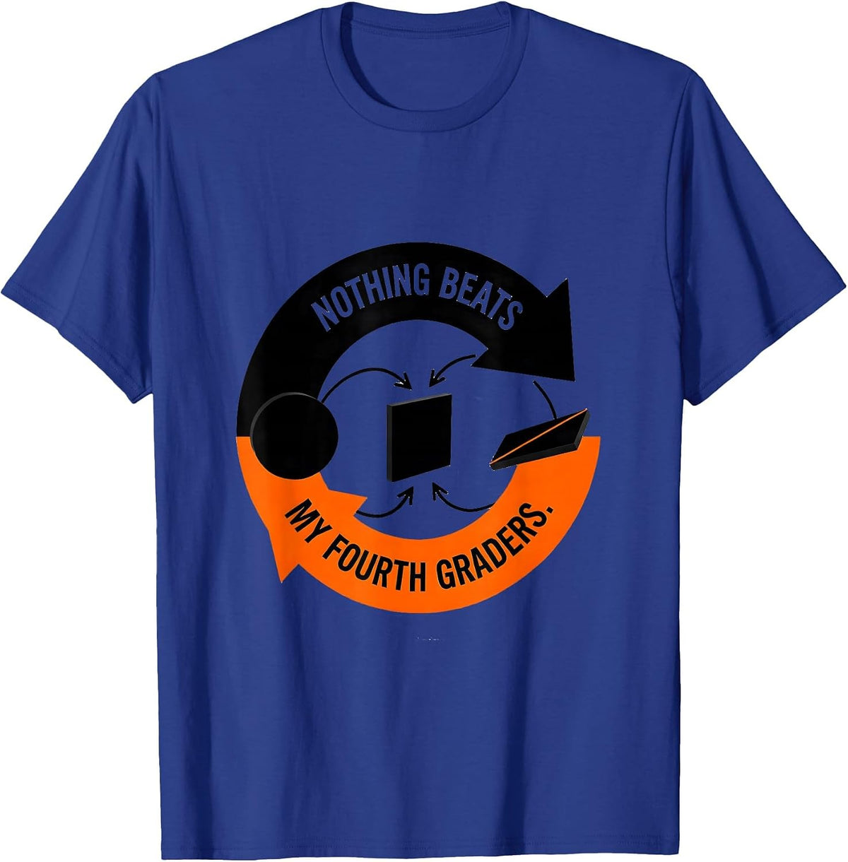 Nothing Beats My Fourth Graders Funny Back to School Rock T-Shirt - Royal Blue