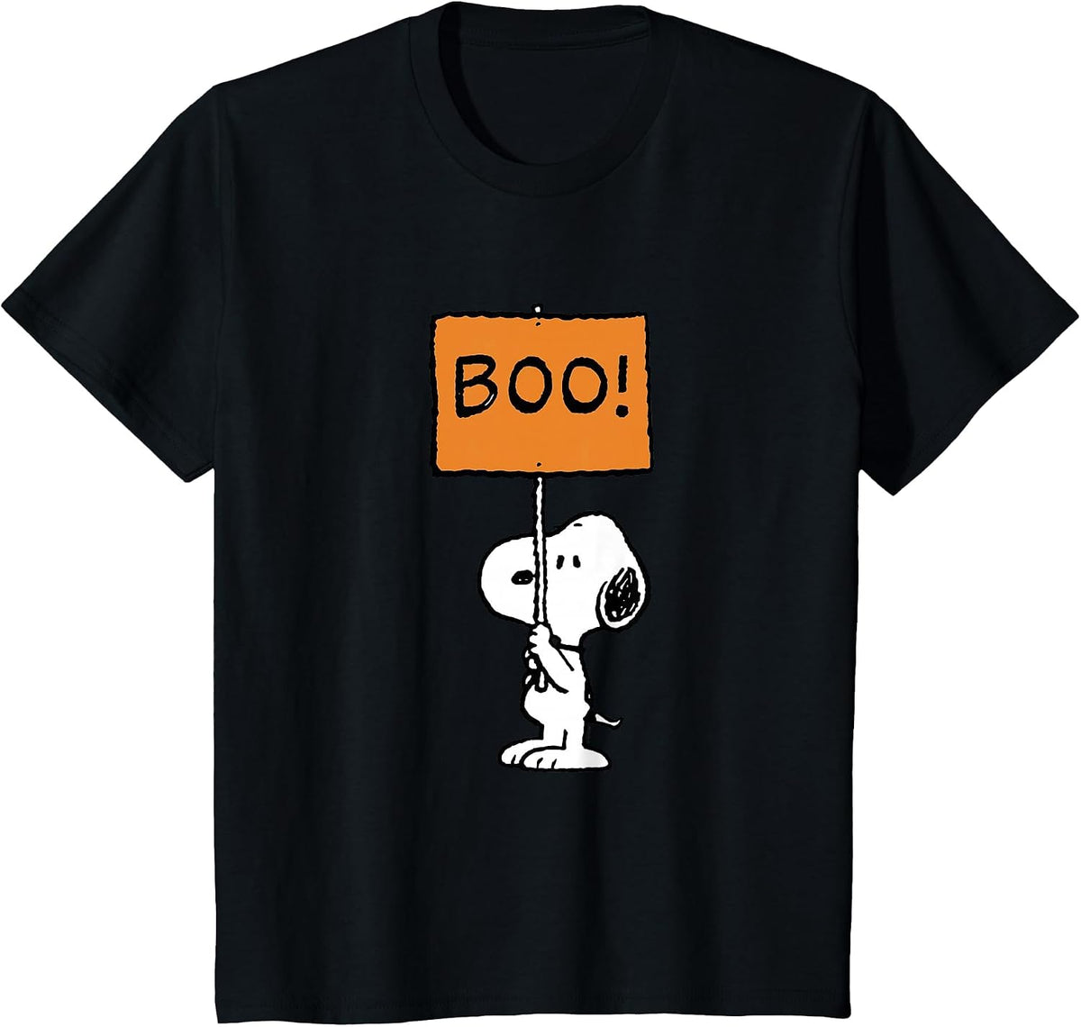 Peanuts Halloween Snoopy Boo! T-Shirt - Black