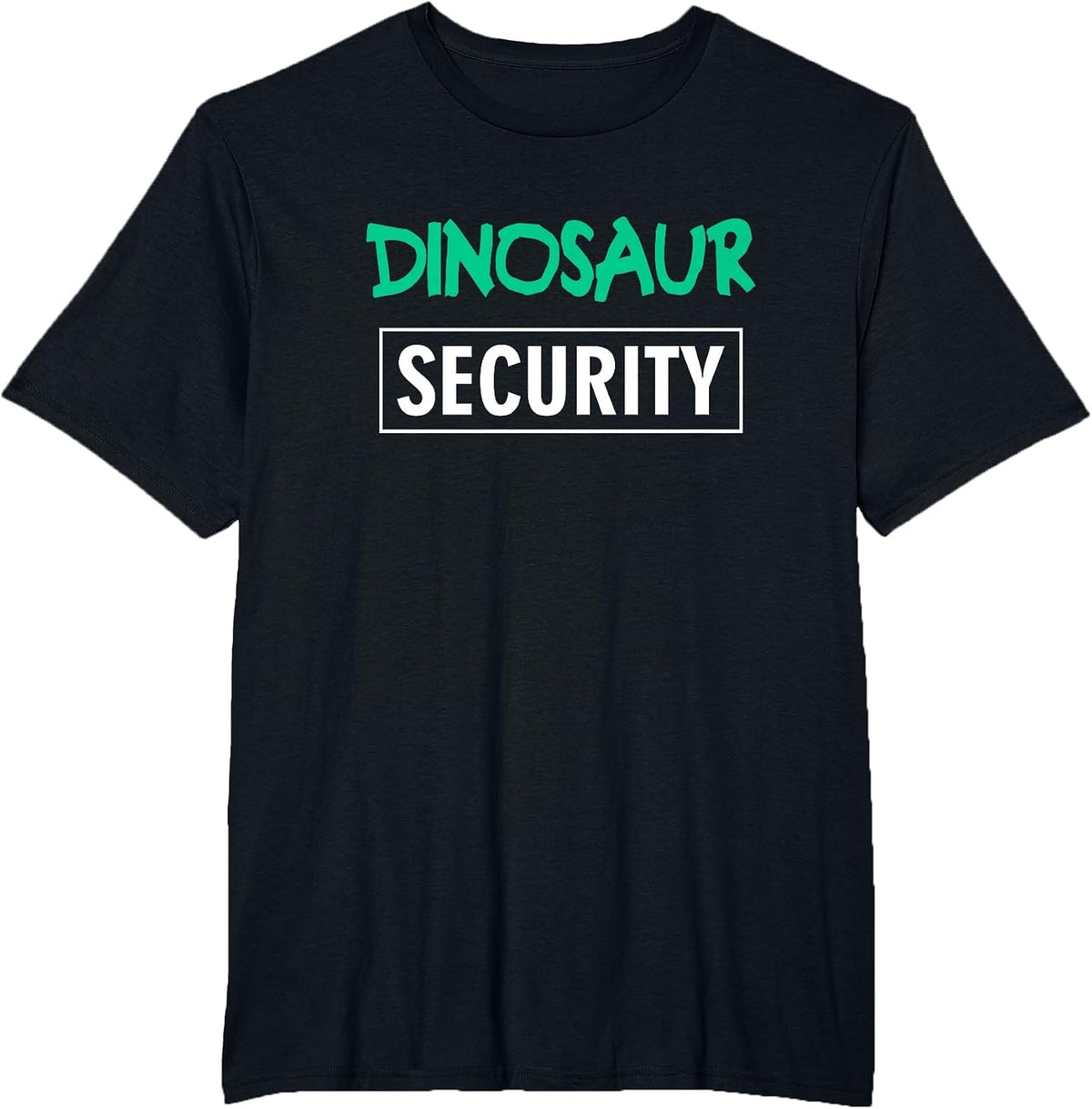 Dinosaur Security Parents Dads Moms Funny Halloween Costume T-Shirt - Black