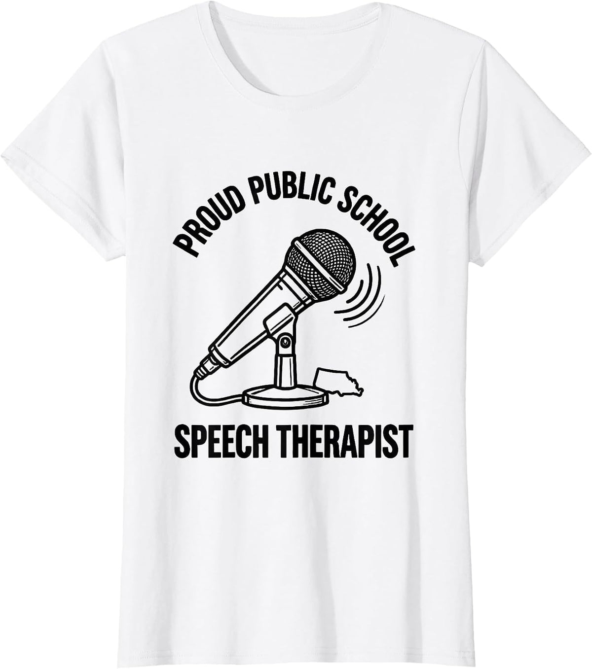 Women's Proud Public School Speech Therapist Teacher Red For Ed T-Shirt - White
