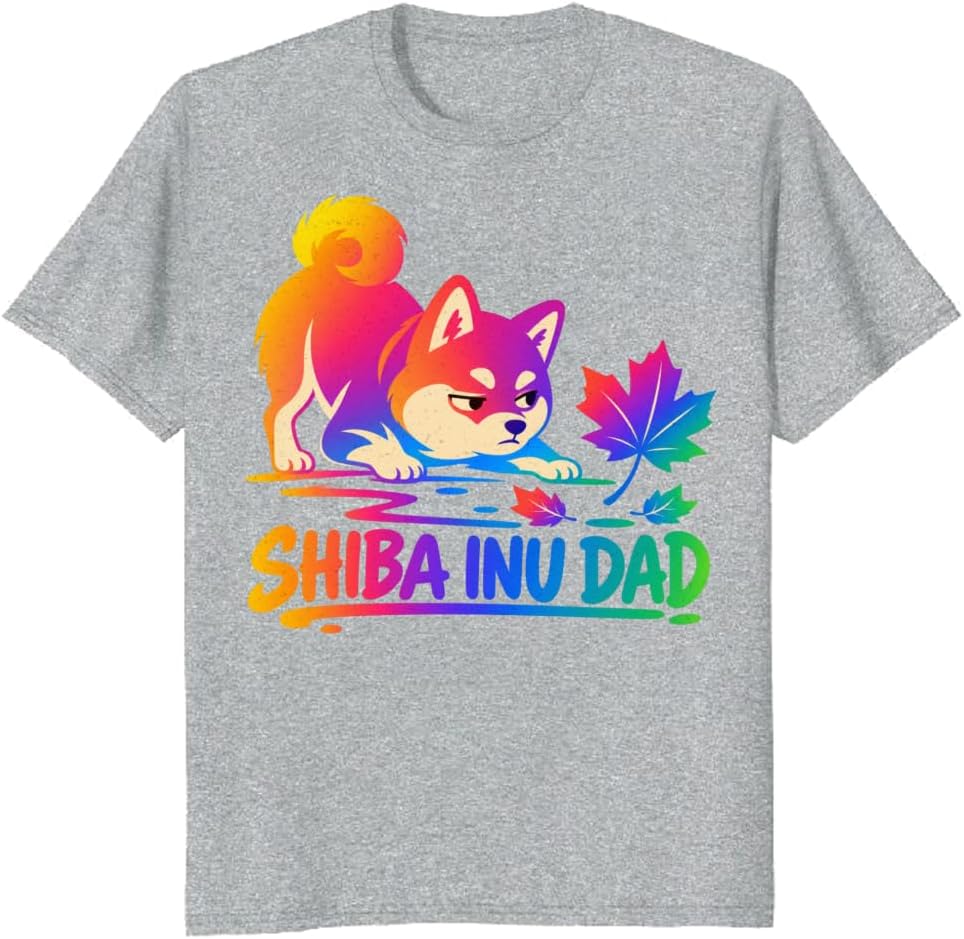 Norwegian Forest Cat Dad T-Shirt Snowy Vector Portrait Tee - S7