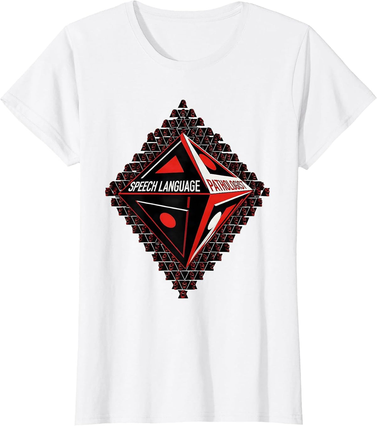Speech Language Pathologist Retro Modernist SLP Professional T-Shirt - White