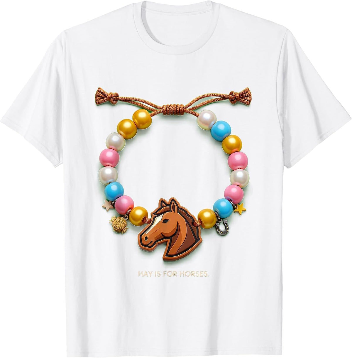 Men's Hay Is For Horses Funny Equestrian Design T-Shirt - White