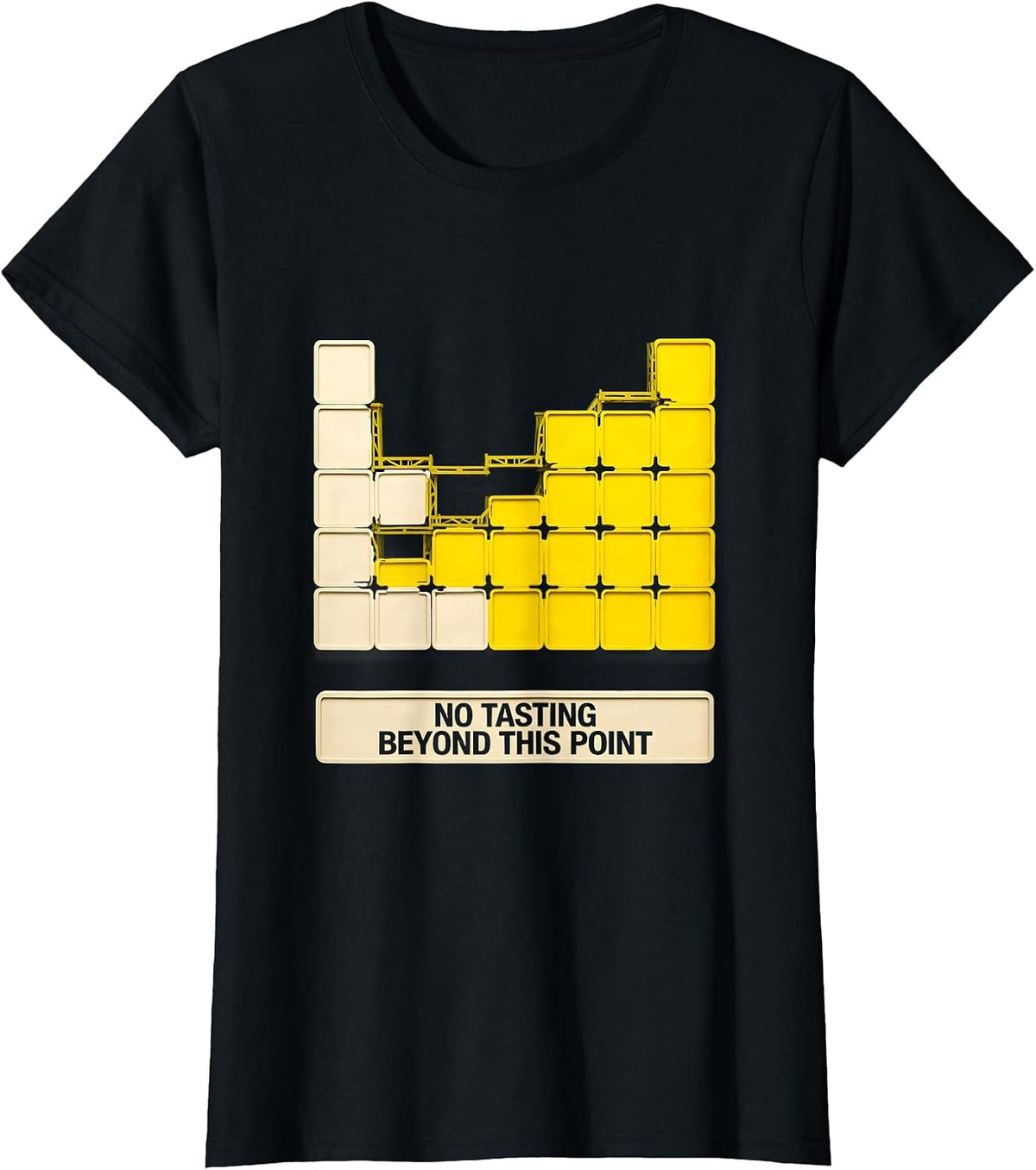 Women's No Tasting Beyond This Point Funny Periodic Table Science T-Shirt - Black