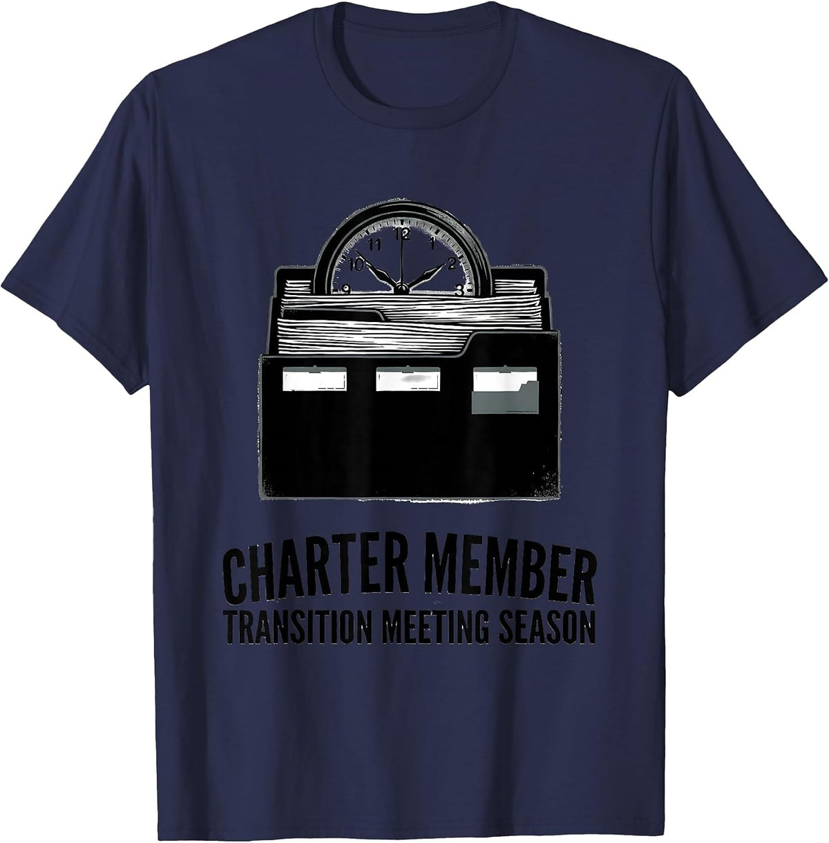 Charter Member Transition Meeting Season Special Education T-Shirt - Navy Blue