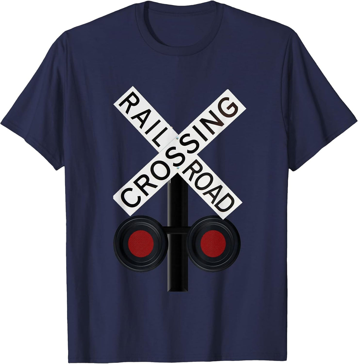 Railroad Crossing T-Shirt - Navy Blue