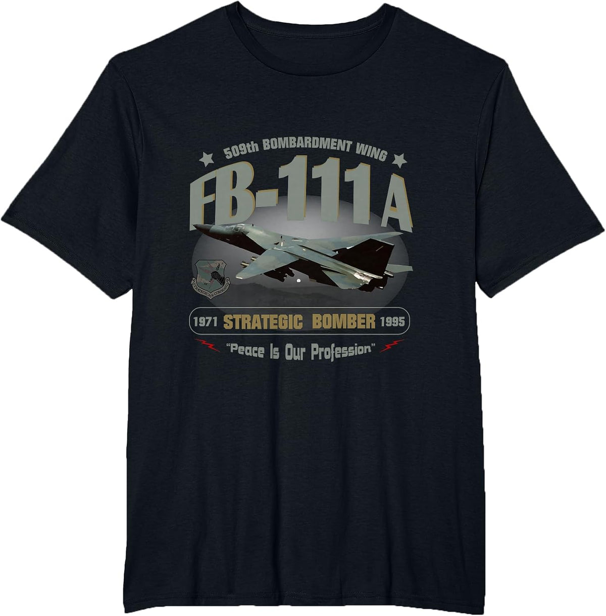 FB-111A 509th Bombardment Wing-Pease AFB T-Shirt - Black