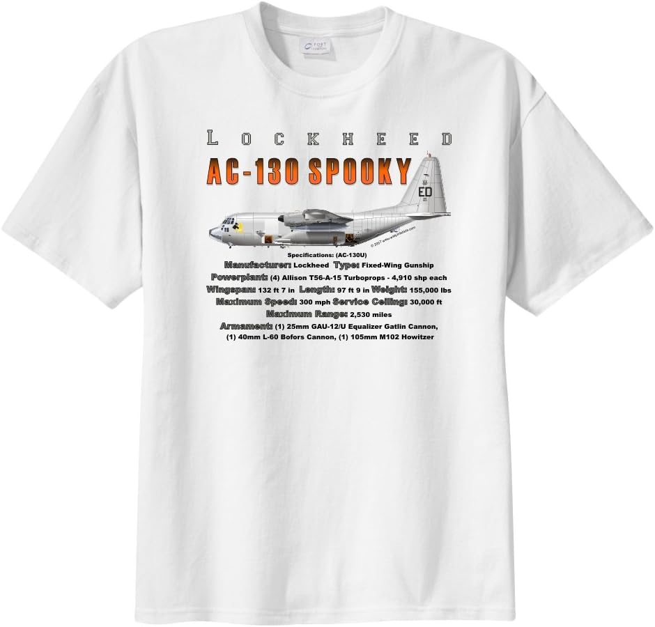 AC-130 Short Sleeve T-Shirt - White