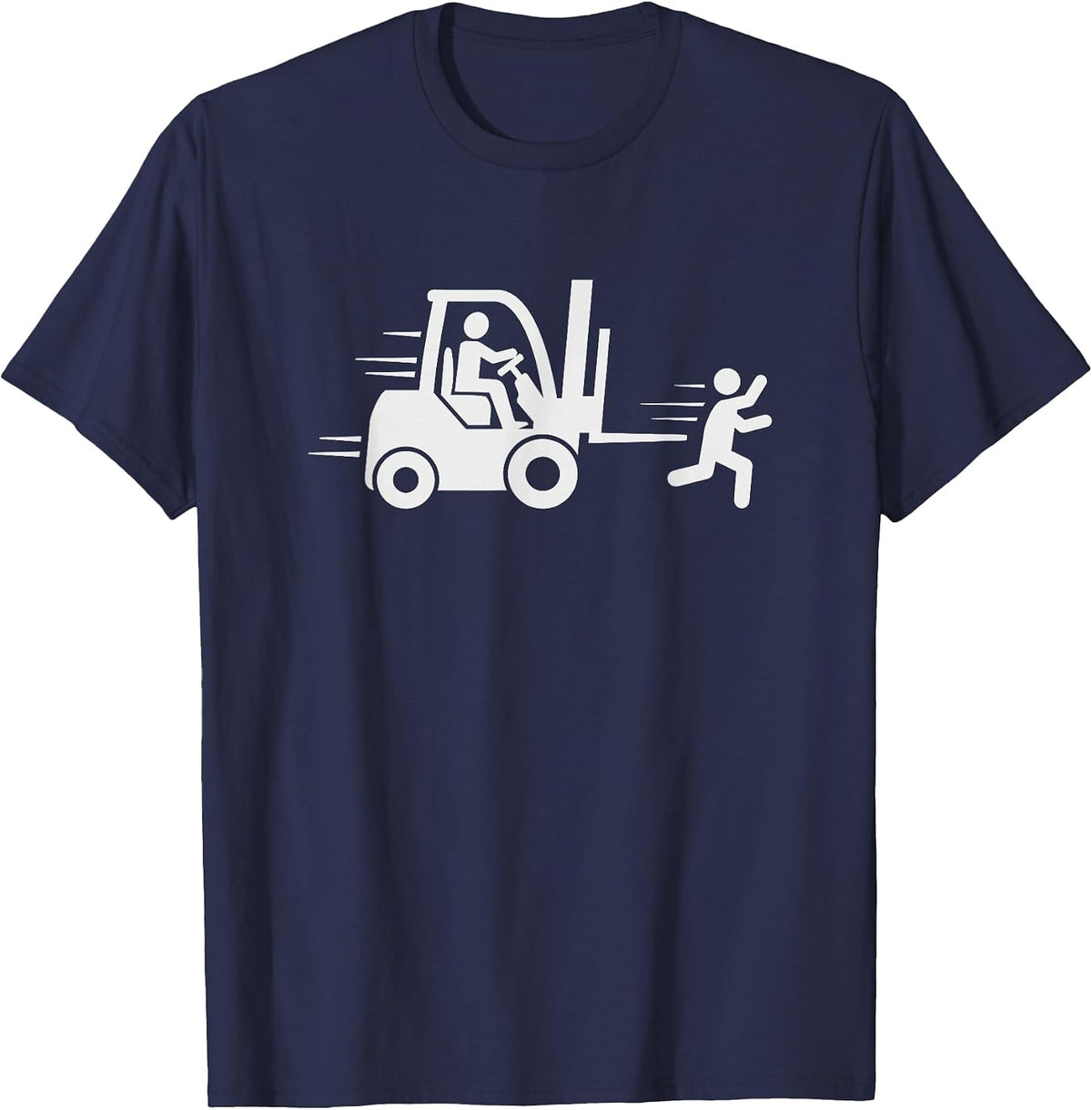 Forklift Driver Funny Forklift Operator Tee T-Shirt for Warehouse Workers - Navy Blue