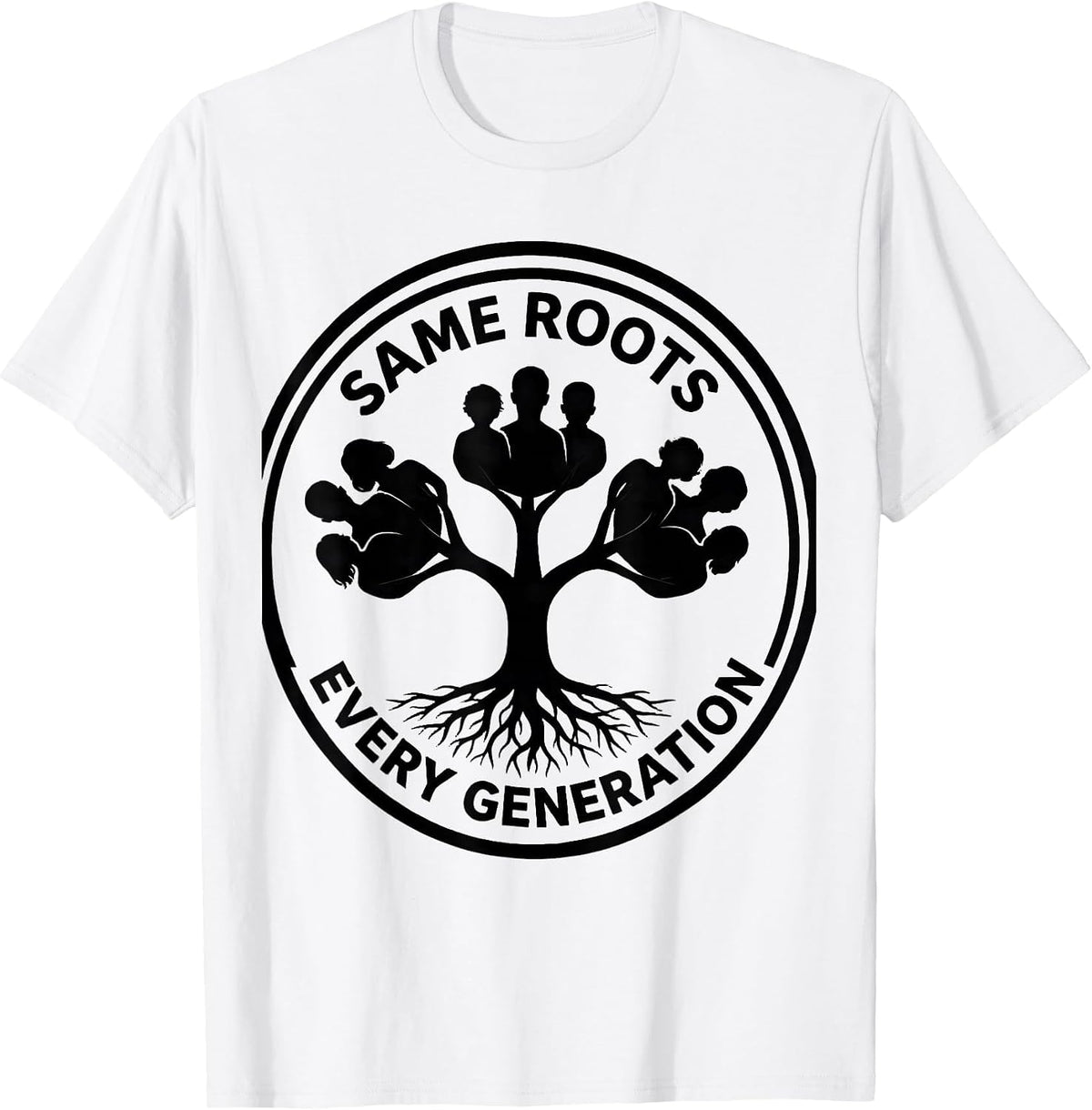 Men's Same Roots Every Generation Family Reunion Matching Group T-Shirt - White