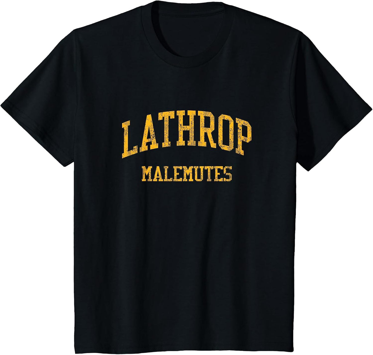 Lathrop High School HS Fairbanks AK Vintage Sports T-Shirt - Black