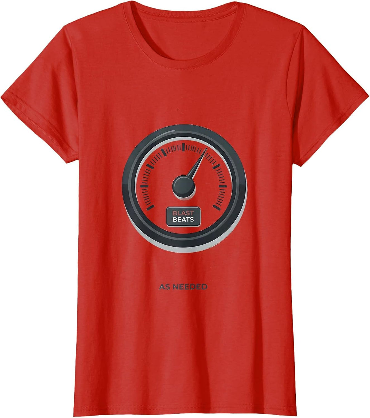 Blast Beats As Needed Funny Heavy Metal Music Metalhead T-Shirt - Red