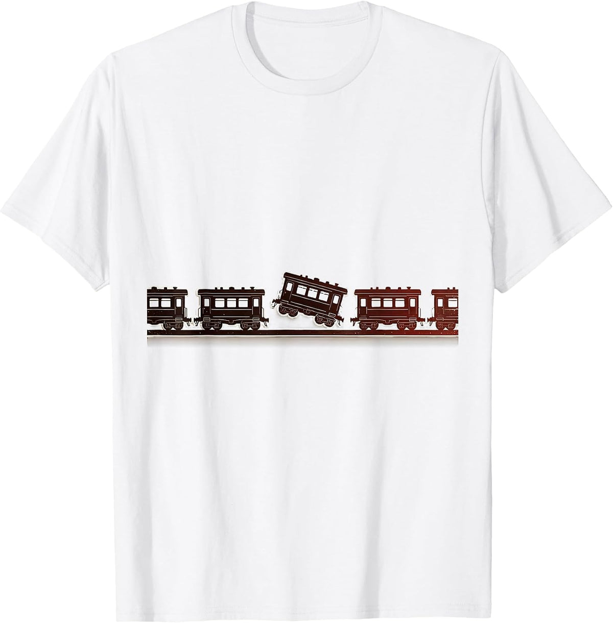 Men's Model Train Car Hoarding Funny Collector T-Shirt - White