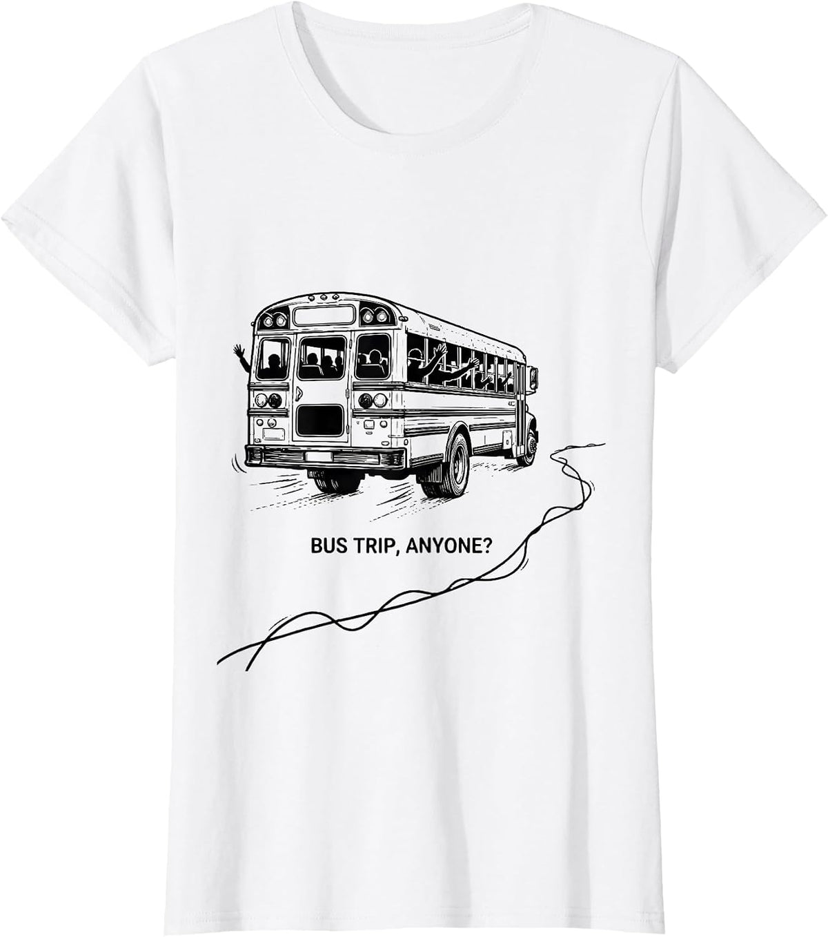 Bus Trip, Anyone? Playful School Bus Field Trip Teacher T-Shirt - White