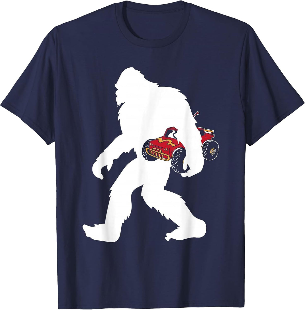 RC Car Enthusiast Remote Control Yetti Sasquatch Big Foot T-Shirt - Navy Blue