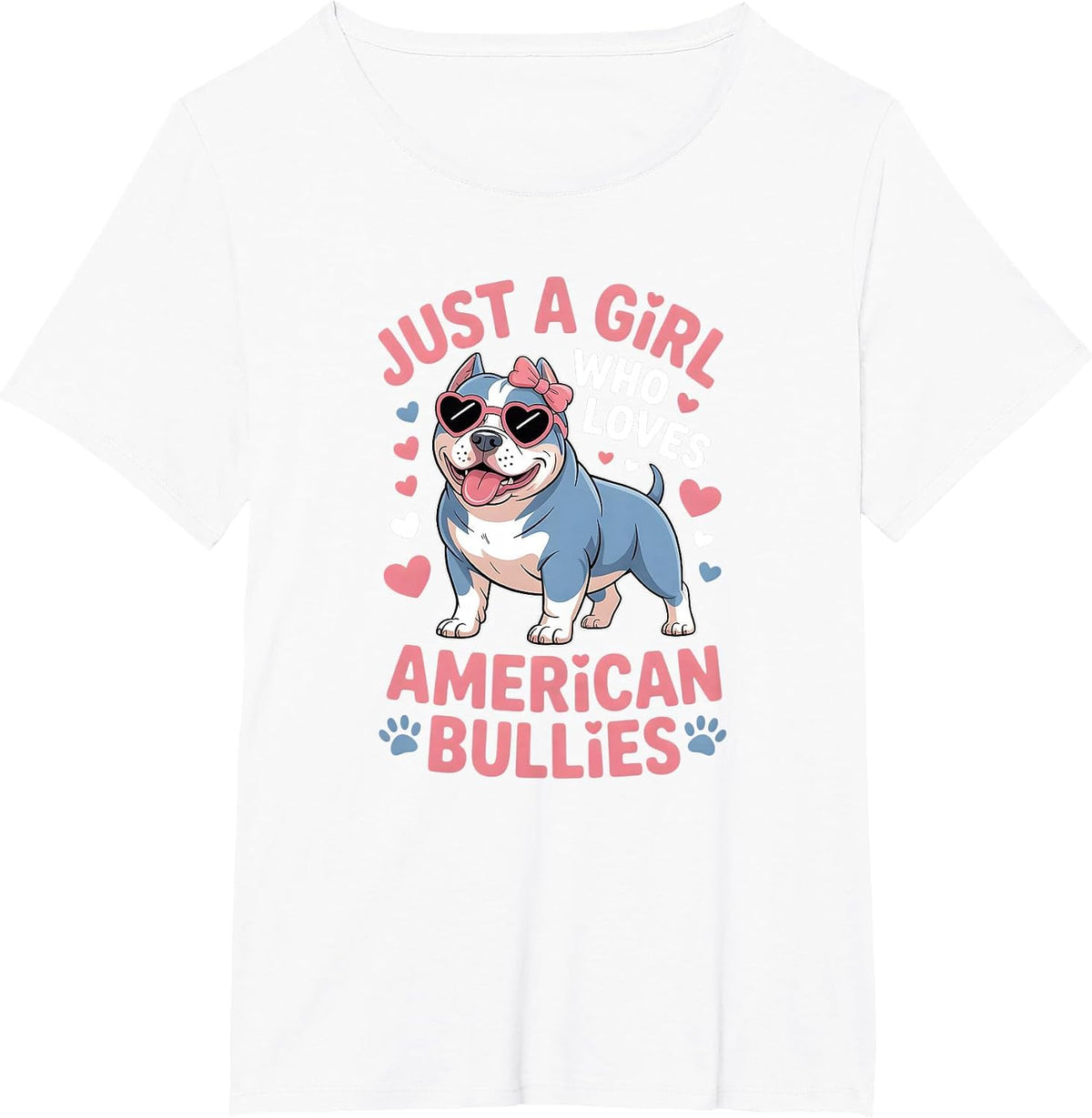 Girls American Bully T-Shirt - White