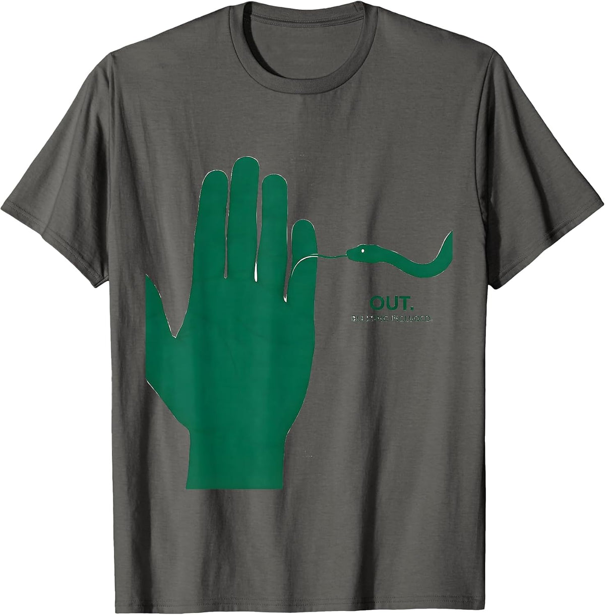 Out. Blessing Included. Minimalist Irish Heritage St T-Shirt - Asphalt Grey