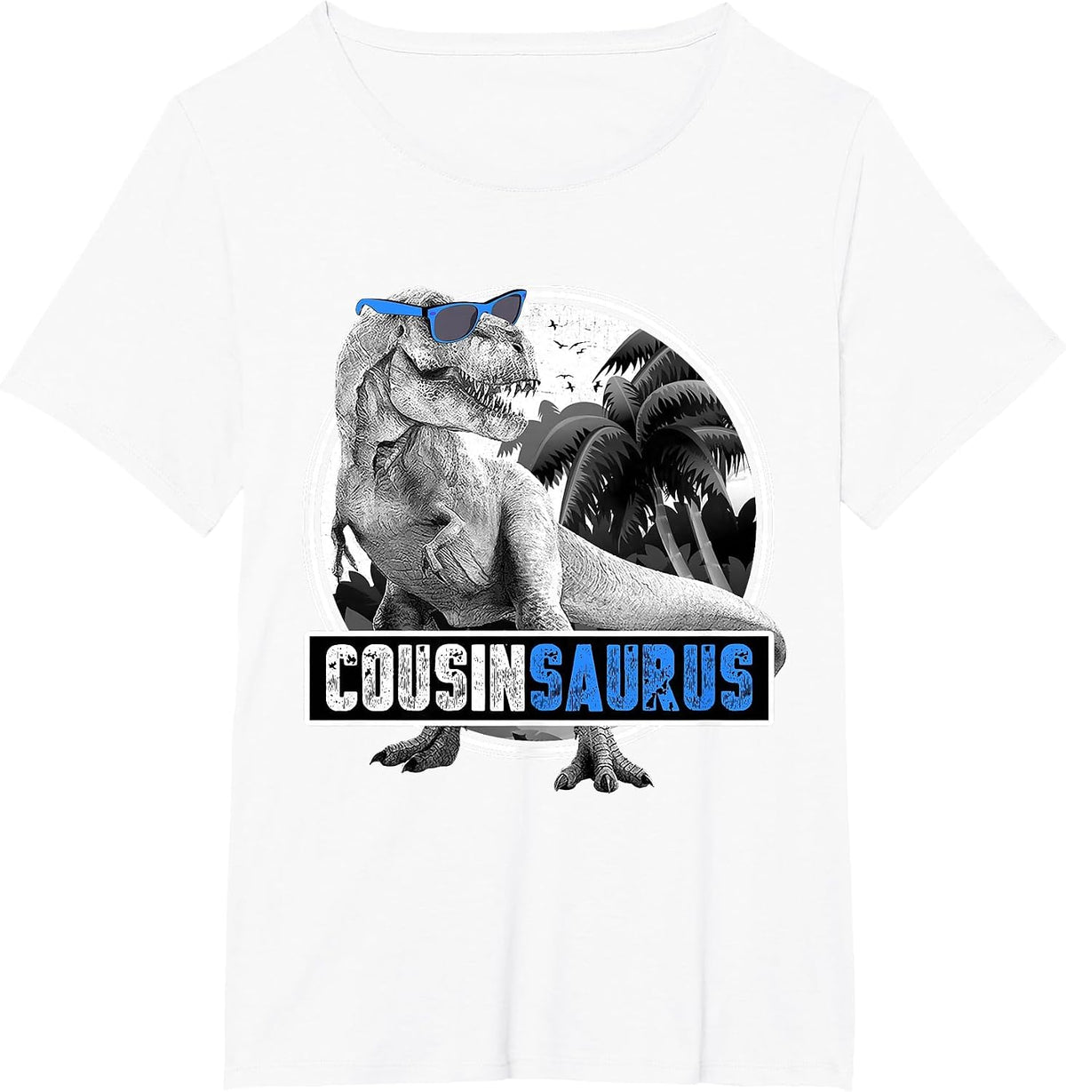 Cousinsaurus T Rex Dinosaur T-Shirt - White