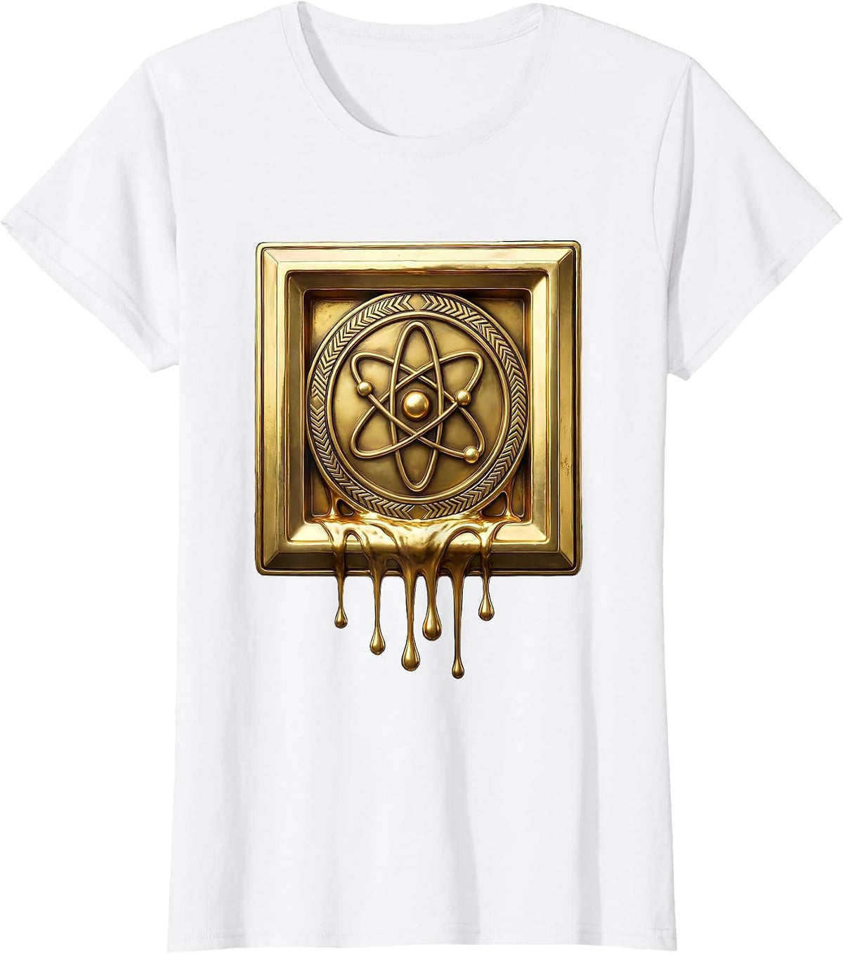 Women's Can I Lick It Periodic Table Gold Element Tile T-Shirt - White