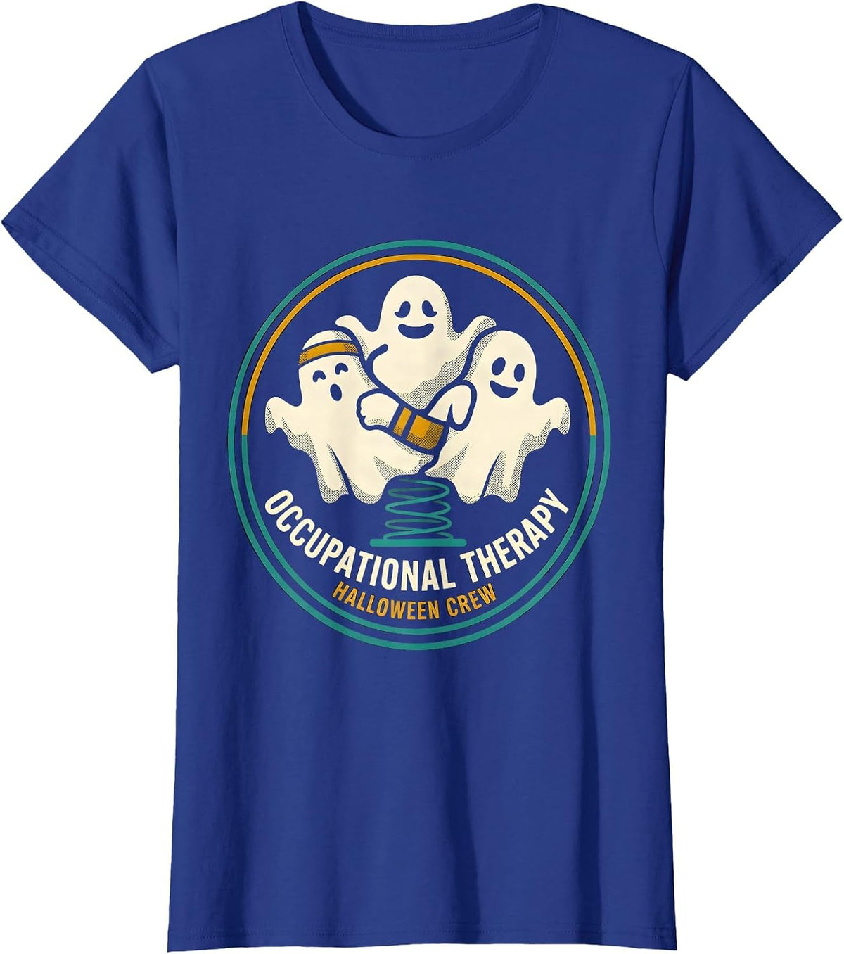 Women's Occupational Therapy Halloween Crew Midcentury Modern T-Shirt - Royal Blue
