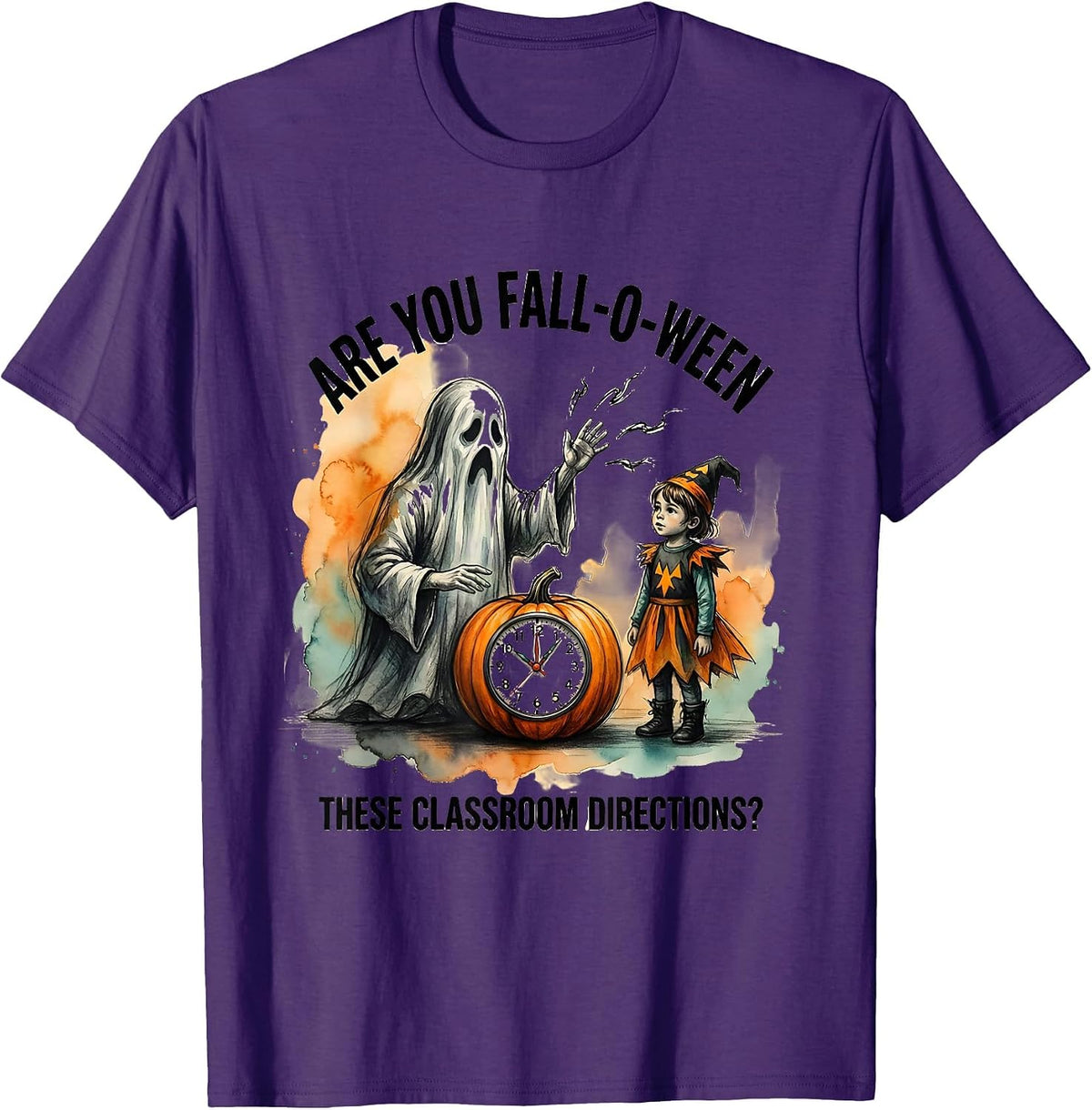 Are You Fall-O-Ween These Classroom Directions Teacher T-Shirt - Purple