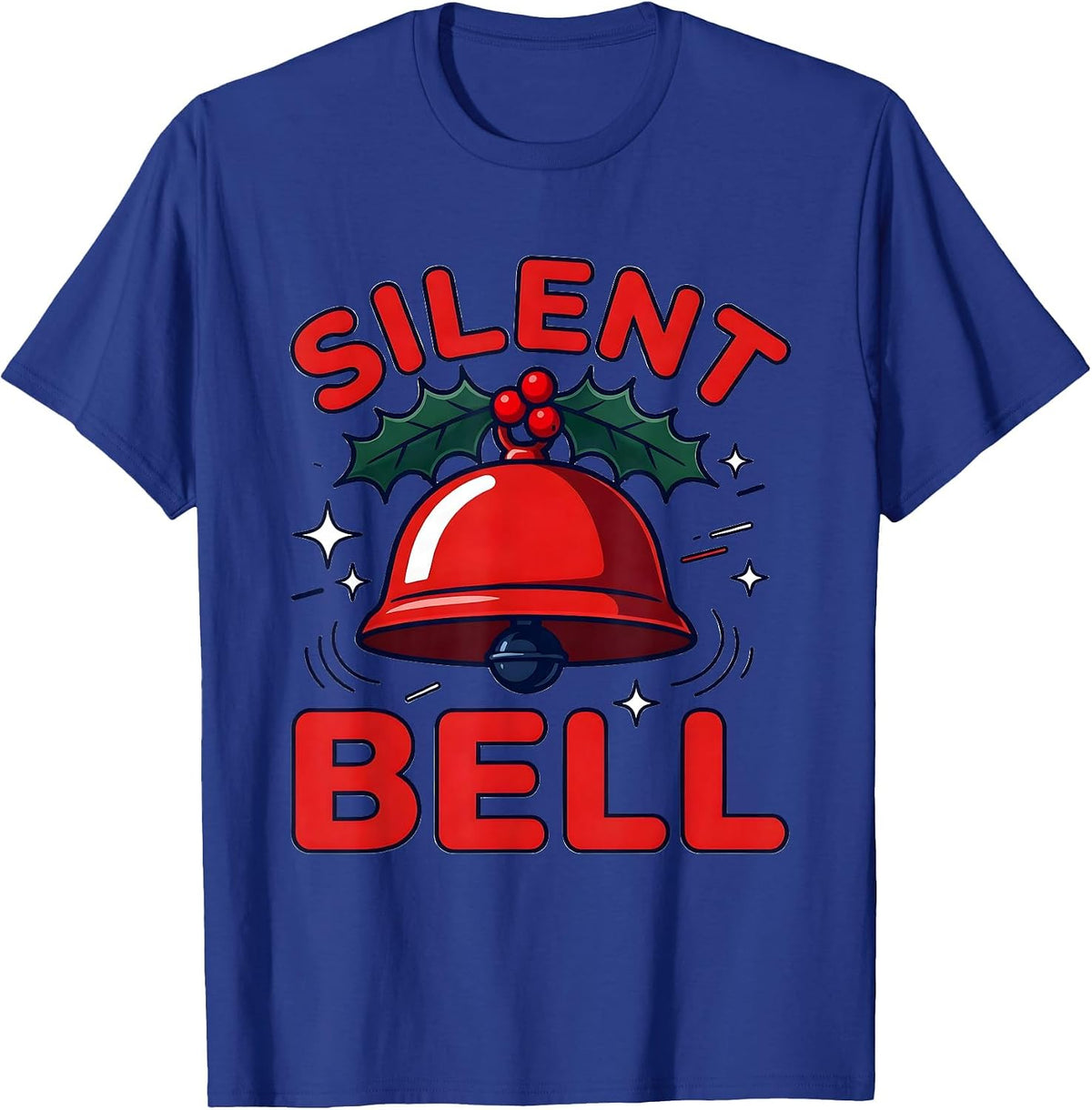 Men's Silent Bell Funny Teacher Christmas School Humor T-Shirt - Royal Blue
