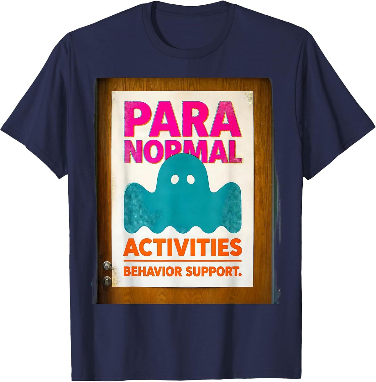 Para Normal Activities Behavior Support Ghost T-Shirt - Navy Blue