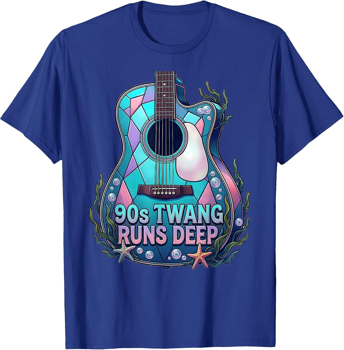 90s Twang Runs Deep Country Music Design T-Shirt - Royal Blue