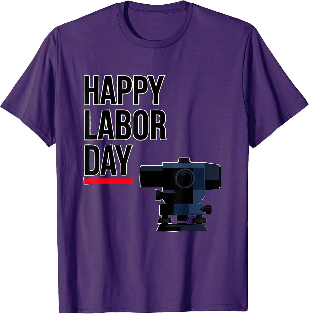 Men's Happy Labor Day Patriotic Union Pride Casual Graphic T-Shirt - Purple