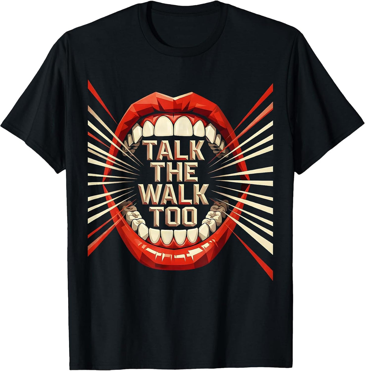 Men's Talk the Walk Too Speech Therapy Design T-Shirt - Black