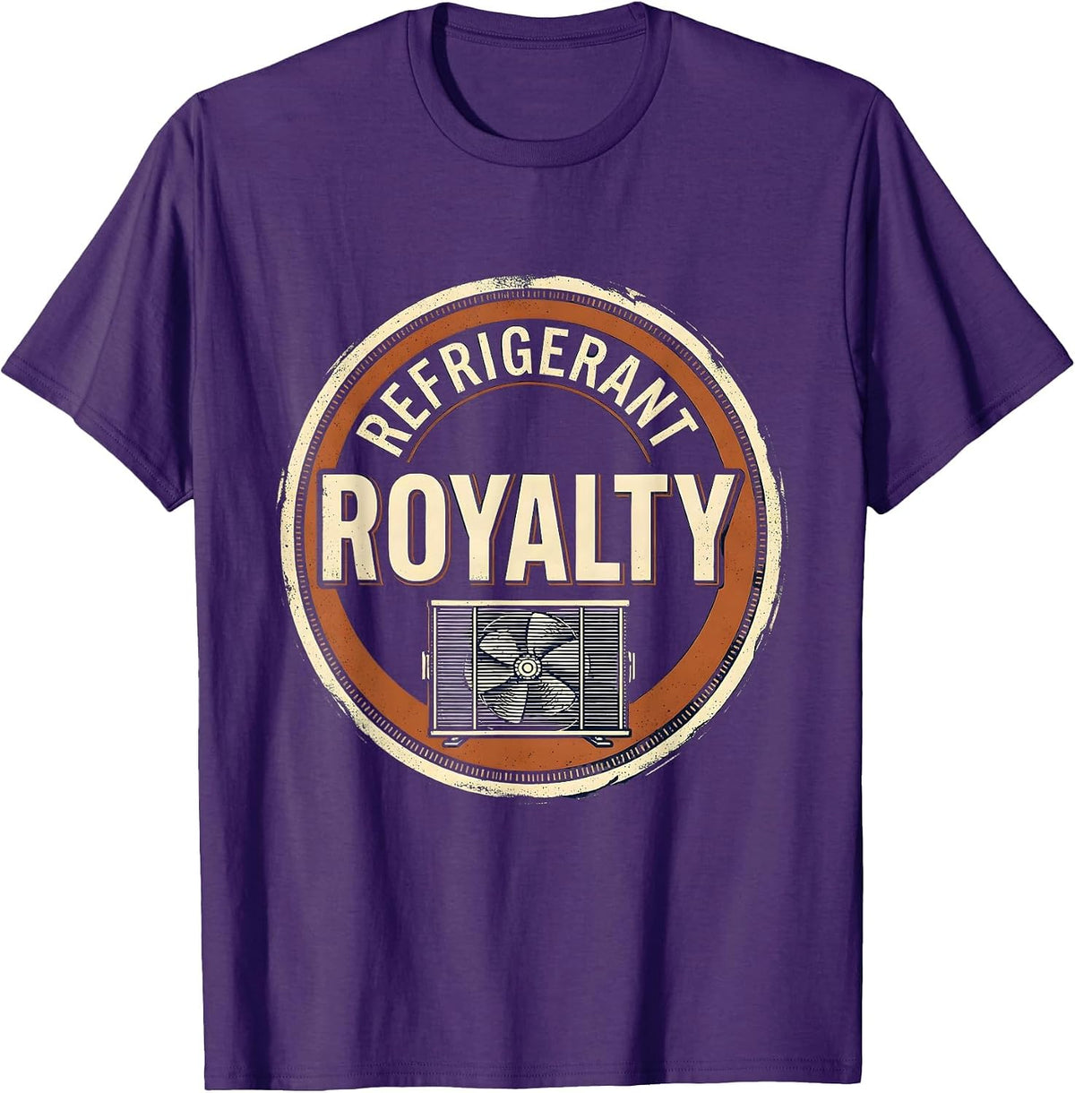 Refrigerant Royalty Vintage Funny HVAC Technician HVAC Dad T-Shirt - Purple