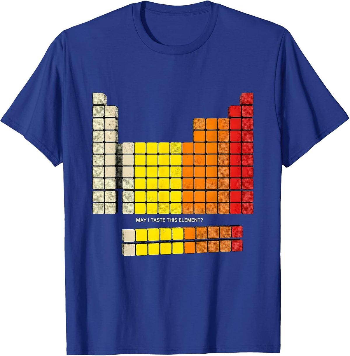 Men's May I Taste This Element Funny Periodic Table Science T-Shirt - Royal Blue