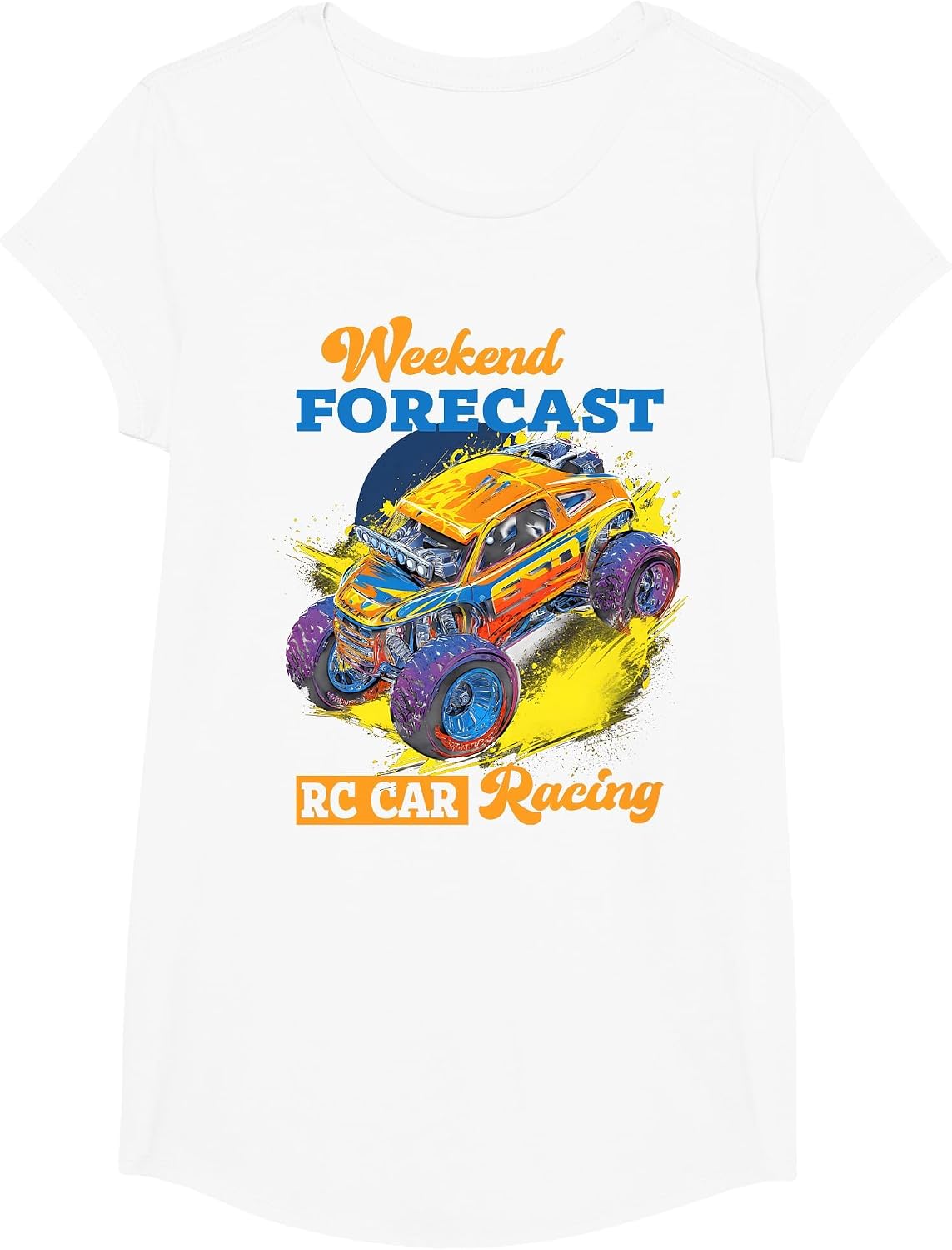 RC Car Racing Remote Control Car Hobbyist T-Shirt - Girls White