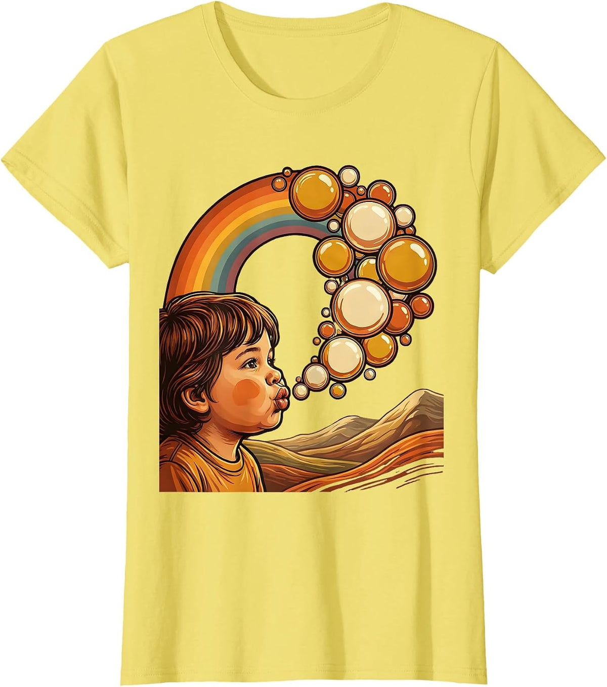 Speech Therapy Bubble Letters Child Art Design T-Shirt - Lemon Yellow
